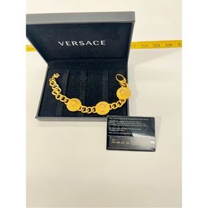 VERSACE MEDUSA MEDALLION CHAIN LINK BRACELET